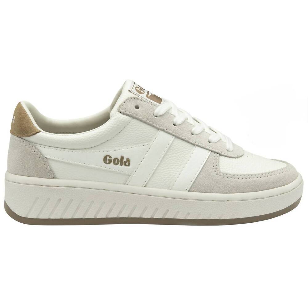 NEW GOLA women's grandslam '88 trainer sneakers in white light carmel